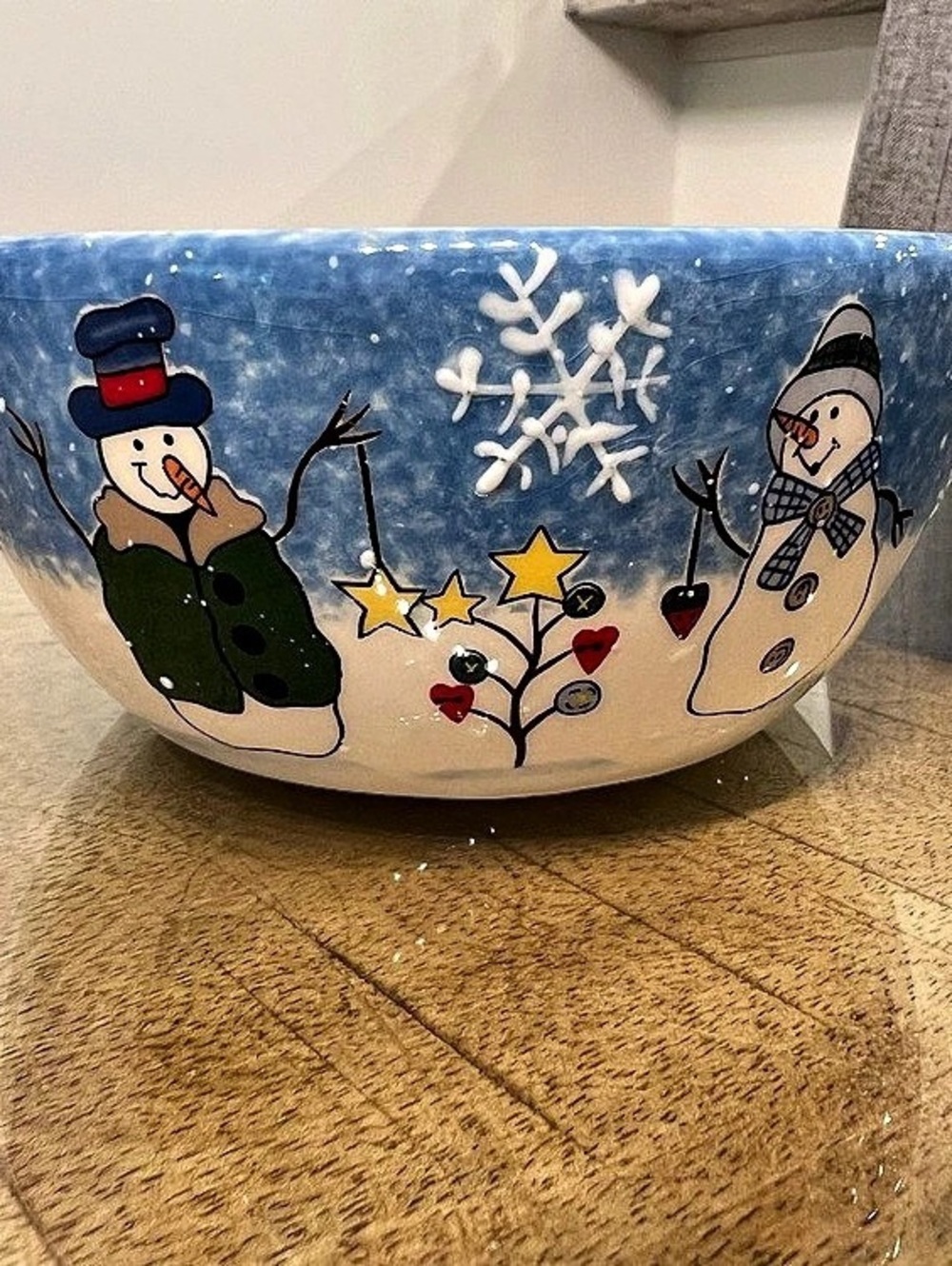 Snowman serving bowl